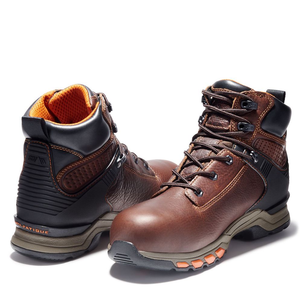 Bocanci De Muncă Timberland Barbati Maro/Negrii - Pro® Hypercharge 6\" Comp Toe - Romania - OTXKPA263